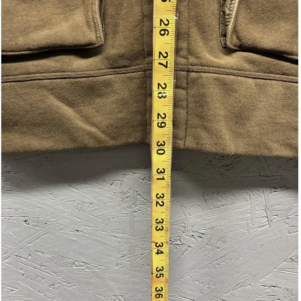 Banana Republic Full Zip Utility Hoodie Jacket Mens M Brown Gorpcore Fall